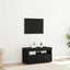 TV-skab med LED Sort eg 75 x 35 x 40 cm Konstrueret træ
