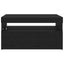 TV-skab med LED 2 pcs Sort eg 75 x 35 x 40 cm Konstrueret træ