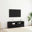 TV-skab med LED Sort eg 120 x 35 x 40 cm Konstrueret træ