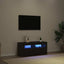 TV-skab Sort eg 90 x 35 x 40 cm Konstrueret træ