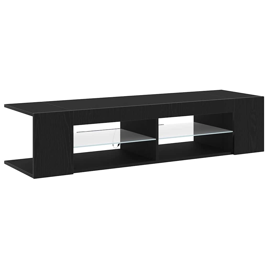 TV-skab Sort eg 135 x 39 x 30 cm Konstrueret træ