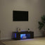 TV-skab med skuffe Sort eg 90 x 39 x 30 cm Konstrueret træ