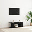 TV-skab med skuffe Sort eg 90 x 39 x 30 cm Konstrueret træ