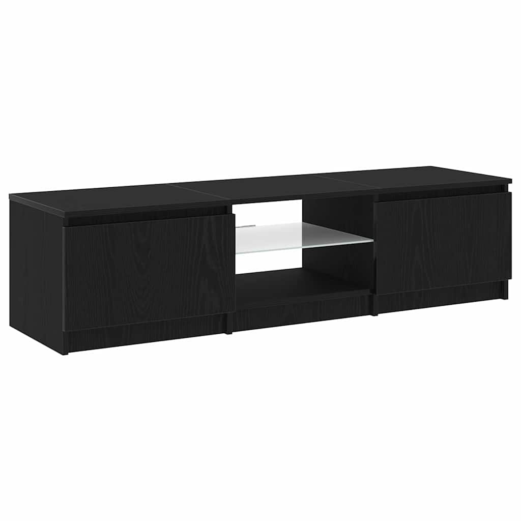 TV-skab Sort eg 140 x 38,5 x 36 cm Konstrueret træ