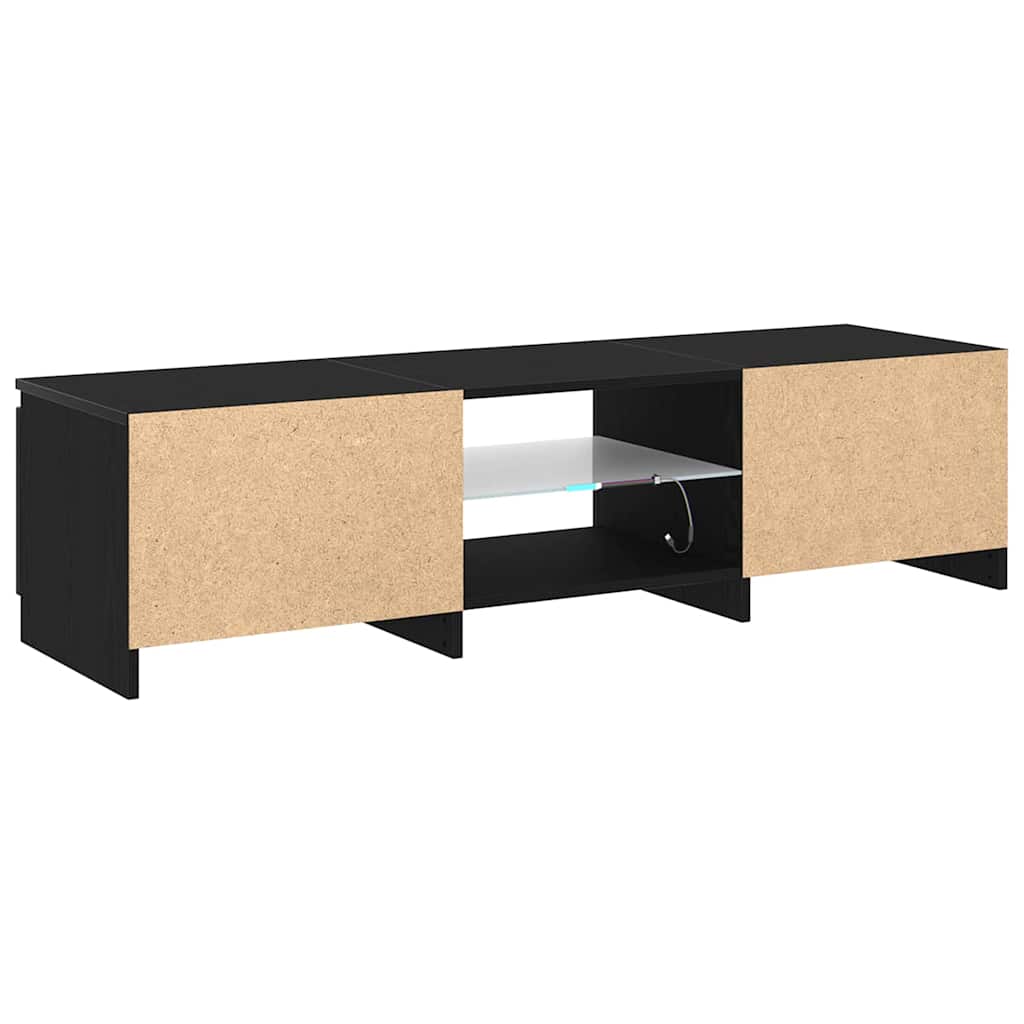 TV-skab Sort eg 140 x 38,5 x 36 cm Konstrueret træ