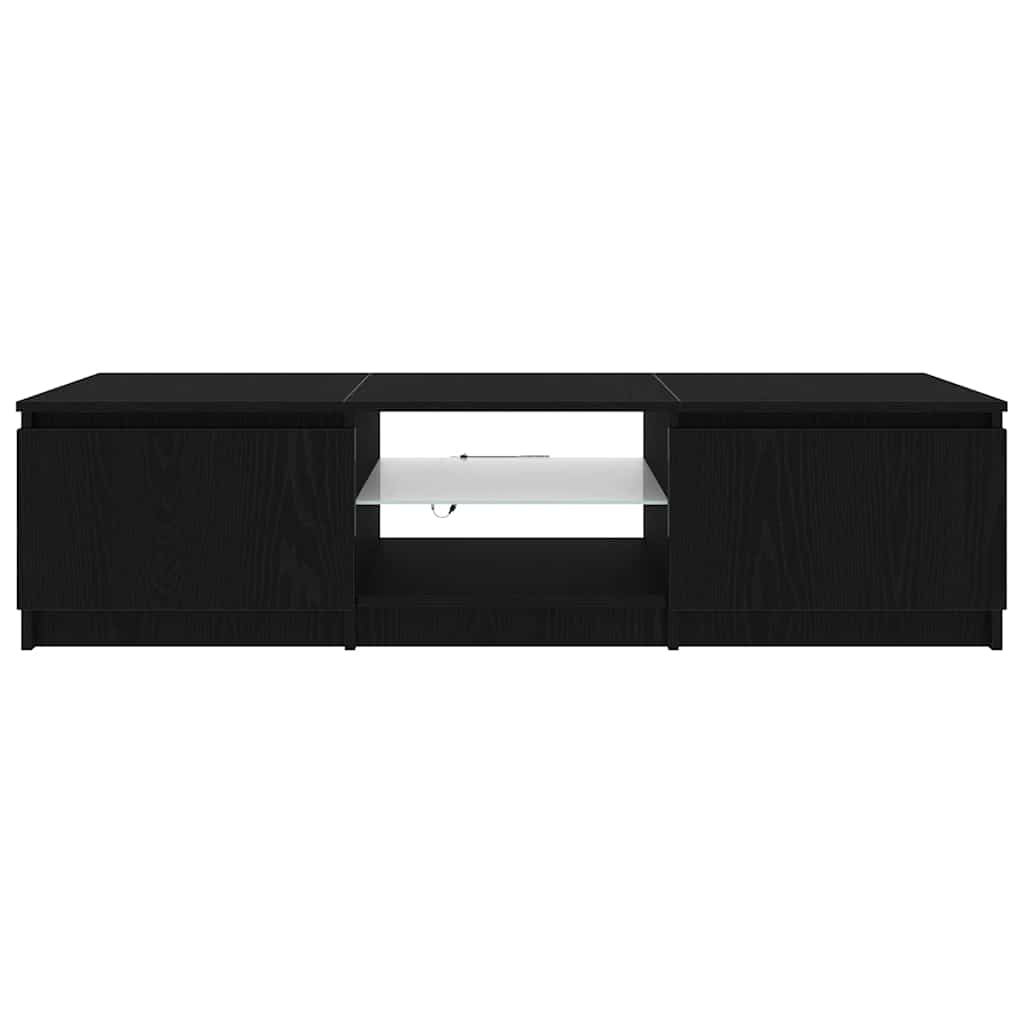 TV-skab Sort eg 140 x 38,5 x 36 cm Konstrueret træ