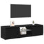 TV-skab Sort eg 140 x 38,5 x 36 cm Konstrueret træ