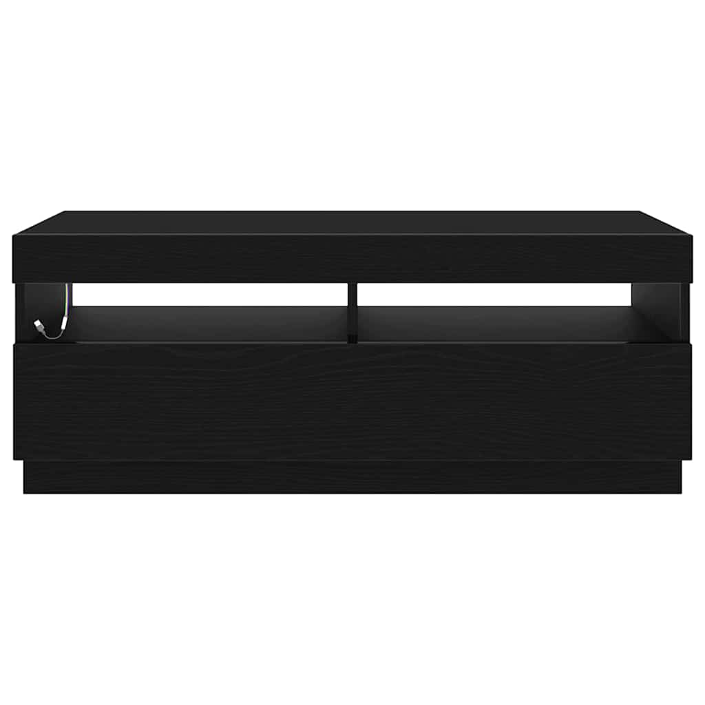 TV-skab Sort eg 100 x 35 x 40 cm Konstrueret træ