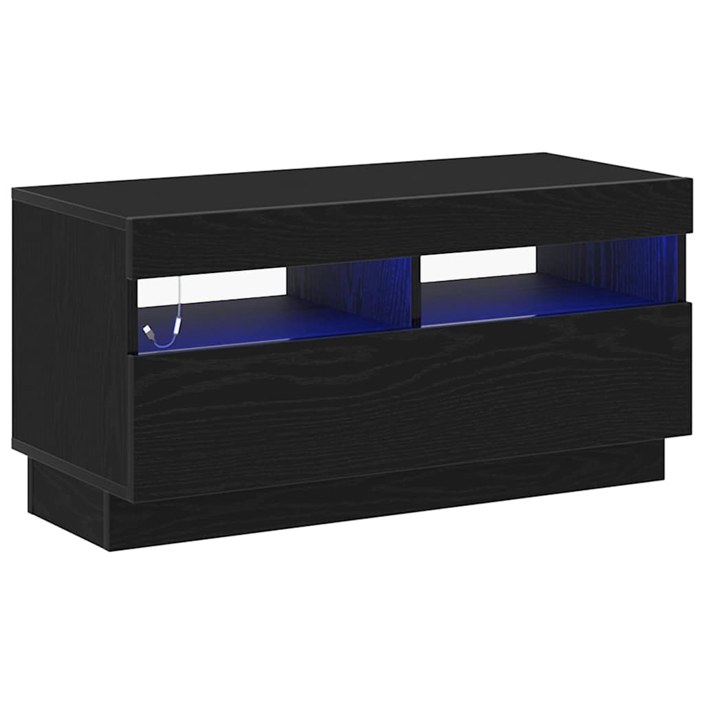 TV-skab Sort eg 80 x 35 x 40 cm Konstrueret træ
