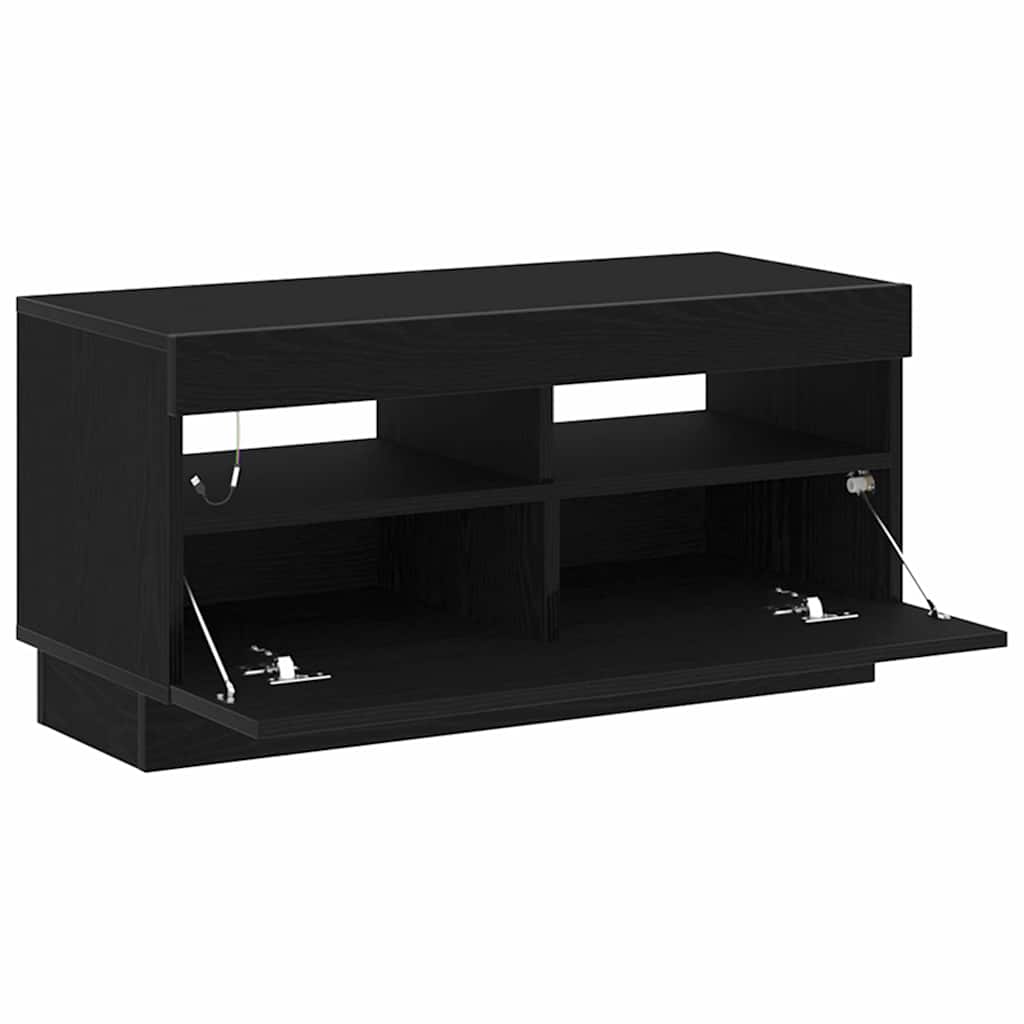 TV-skab Sort eg 80 x 35 x 40 cm Konstrueret træ
