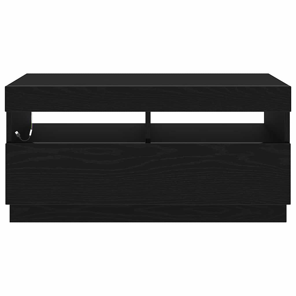 TV-skab Sort eg 80 x 35 x 40 cm Konstrueret træ