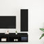 Væg TV Skab Sort eg 30,5 x 30 x 90 cm Konstrueret træ