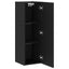 Væg TV Skab Sort eg 30,5 x 30 x 90 cm Konstrueret træ