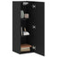 Væg TV Skab 2 pcs Sort eg 30,5 x 28,5 x 90 cm Konstrueret træ
