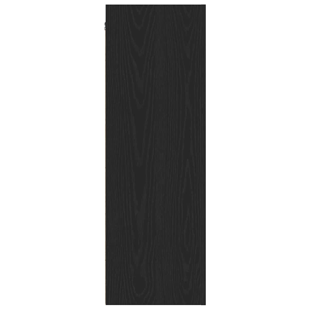 Væg TV Skab 2 pcs Sort eg 30,5 x 28,5 x 90 cm Konstrueret træ