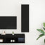 Væg TV Skab Sort eg 30,5 x 30 x 110 cm Konstrueret træ