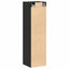 Væg TV Skab Sort eg 30,5 x 30 x 110 cm Konstrueret træ