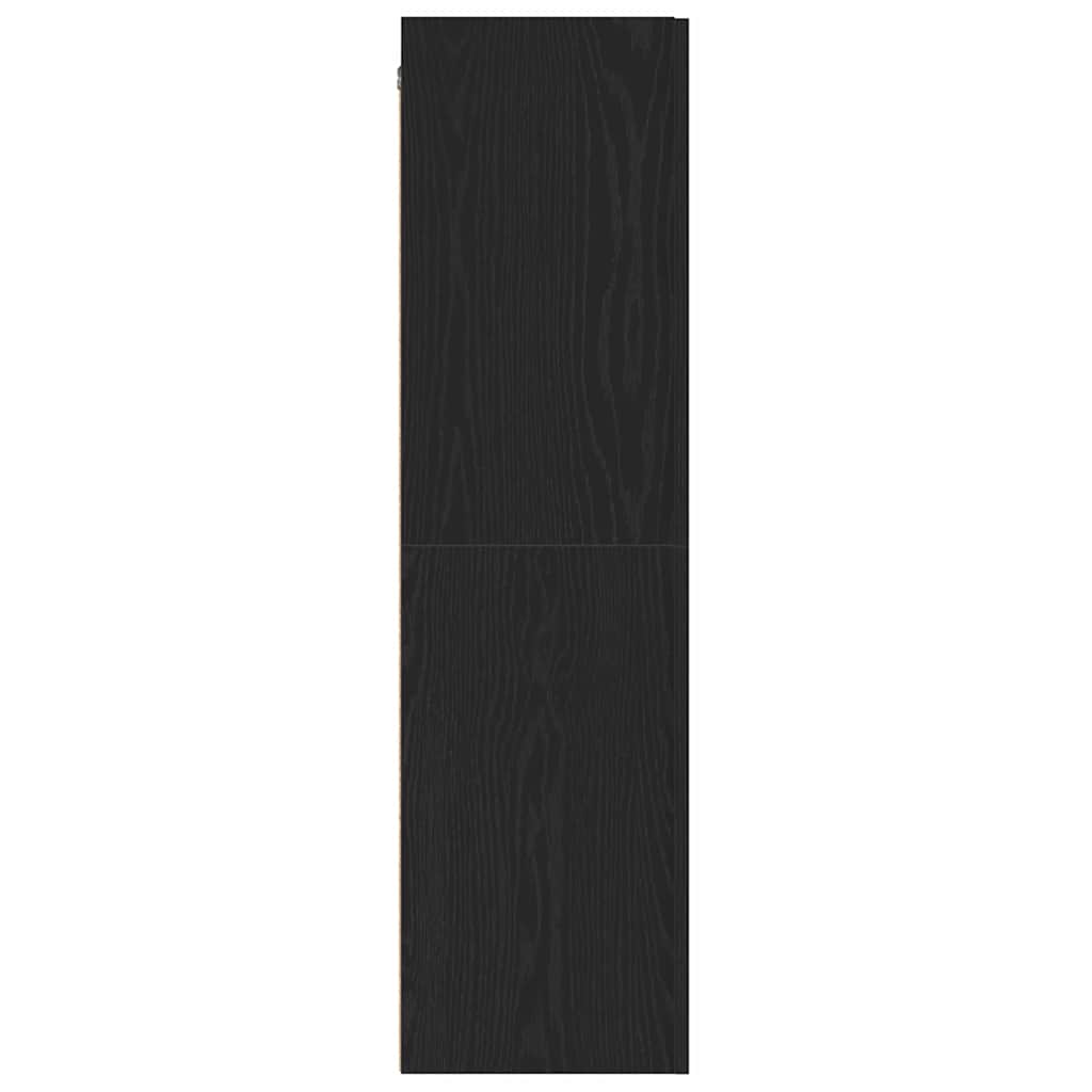 Væg TV Skab Sort eg 30,5 x 30 x 110 cm Konstrueret træ