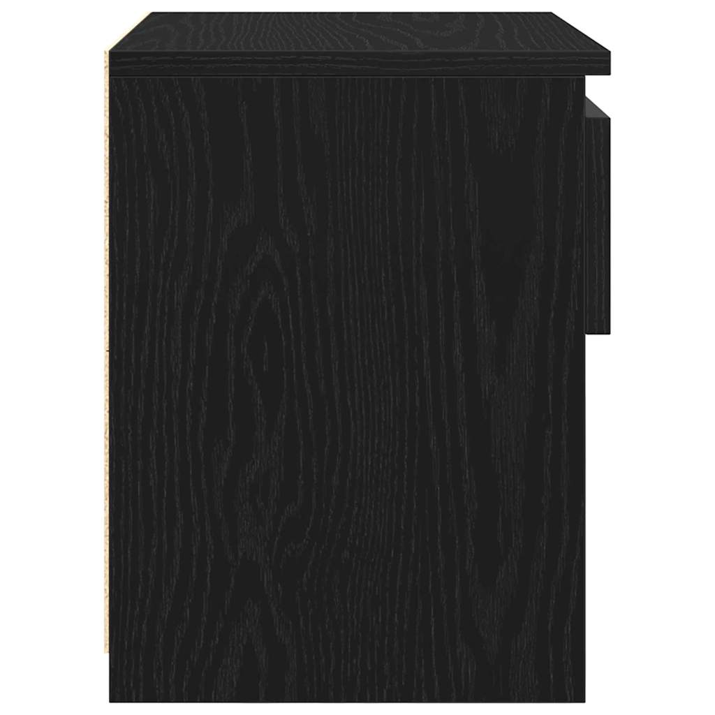 Natskab med skuffe Sort eg 40 x 30 x 39 cm Konstrueret træ