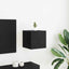 Vægmonteret TV Skab Sort eg 30,5 x 30 x 30 cm Konstrueret træ