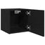 Vægmonteret TV Skab Sort eg 30,5 x 30 x 30 cm Konstrueret træ