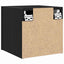 Vægmonteret TV Skab Sort eg 30,5 x 30 x 30 cm Konstrueret træ