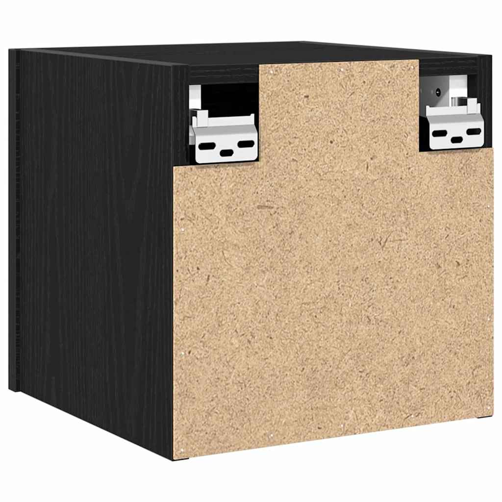 Vægmonteret TV Skab Sort eg 30,5 x 30 x 30 cm Konstrueret træ