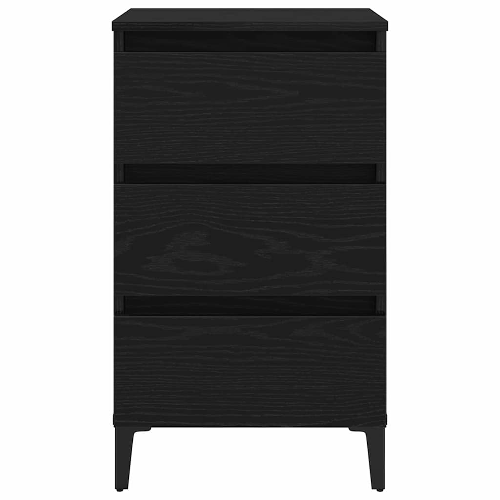 Natskab med skuffe Sort eg 40 x 35 x 69 cm Konstrueret træ