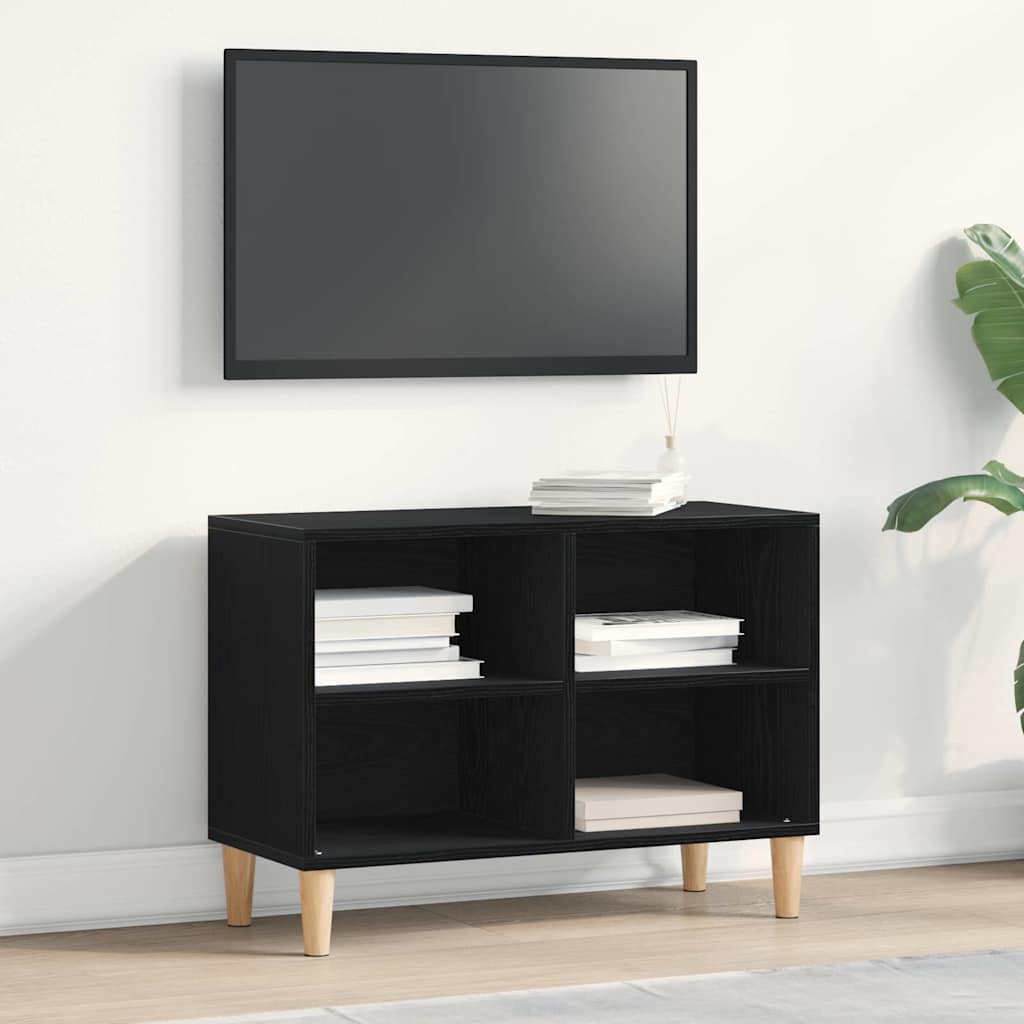 TV-skab Sort eg 69,5 x 30 x 50 cm Konstrueret træ