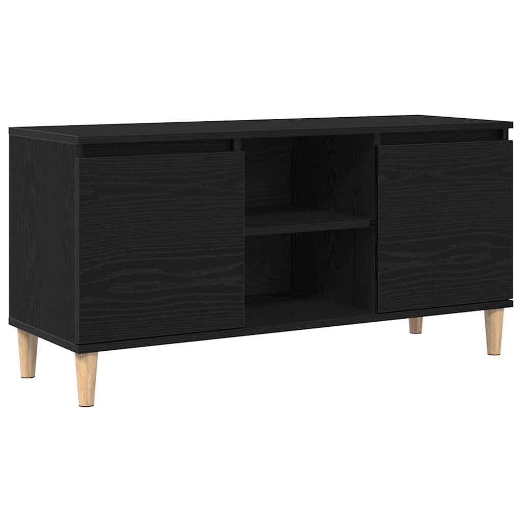 TV-skab Sort eg 102 x 35 x 50 cm Konstrueret træ