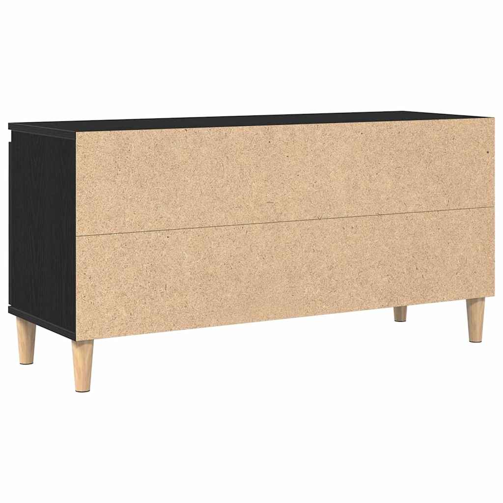 TV-skab Sort eg 102 x 35 x 50 cm Konstrueret træ