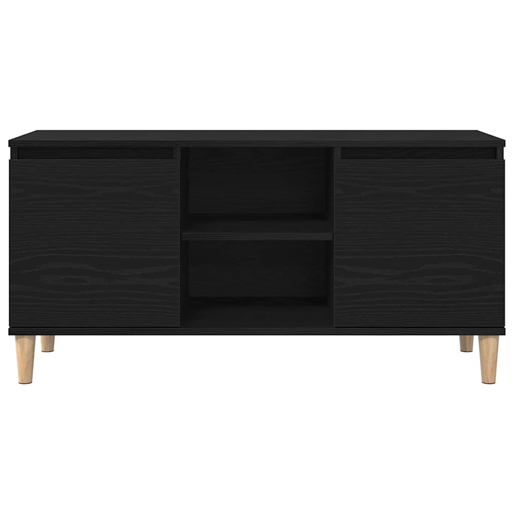TV-skab Sort eg 102 x 35 x 50 cm Konstrueret træ
