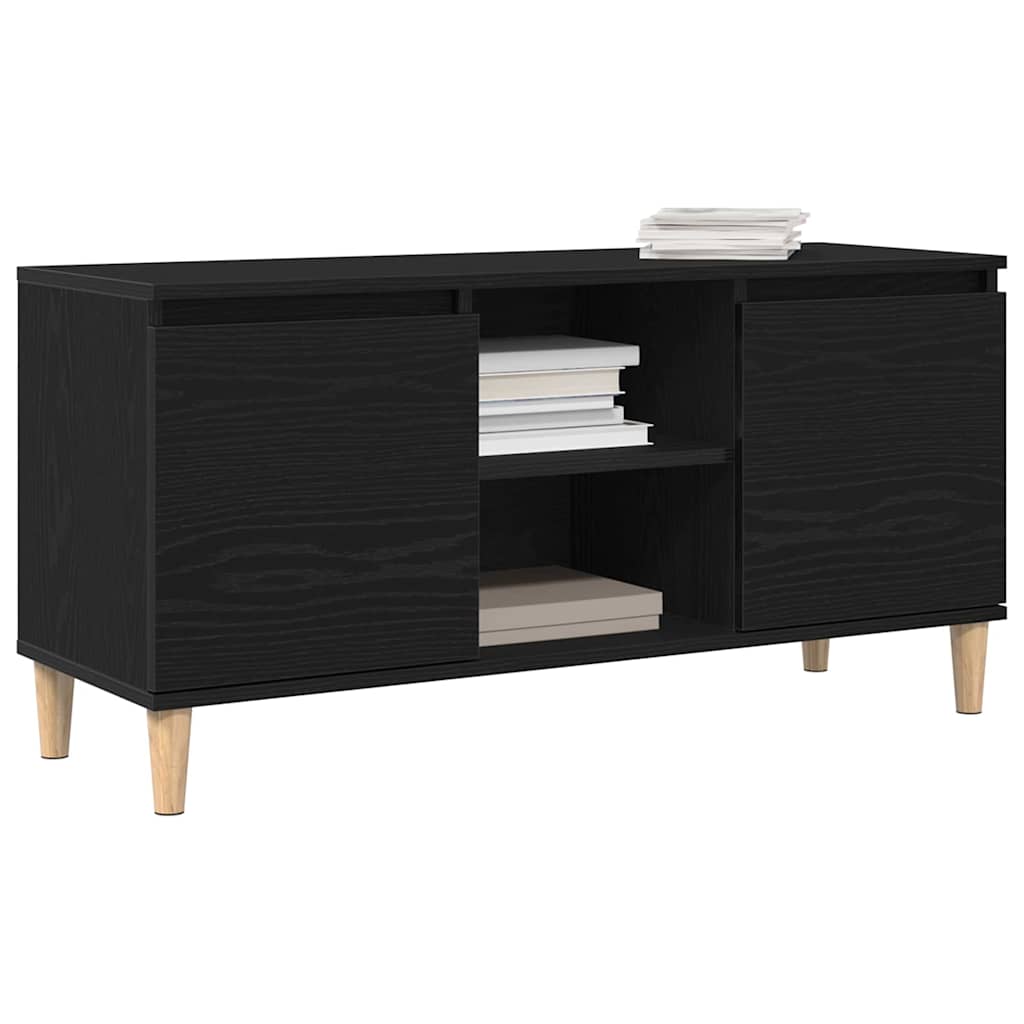 TV-skab Sort eg 102 x 35 x 50 cm Konstrueret træ