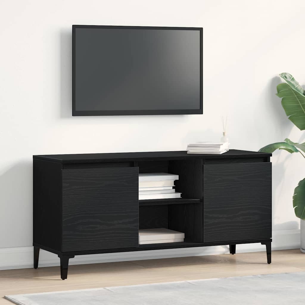 TV-skab Sort eg 102 x 35 x 50 cm Konstrueret træ