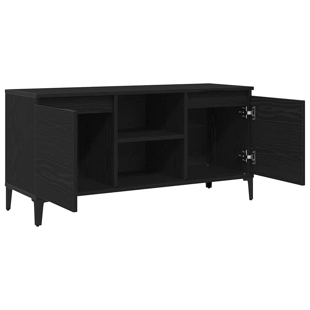 TV-skab Sort eg 102 x 35 x 50 cm Konstrueret træ