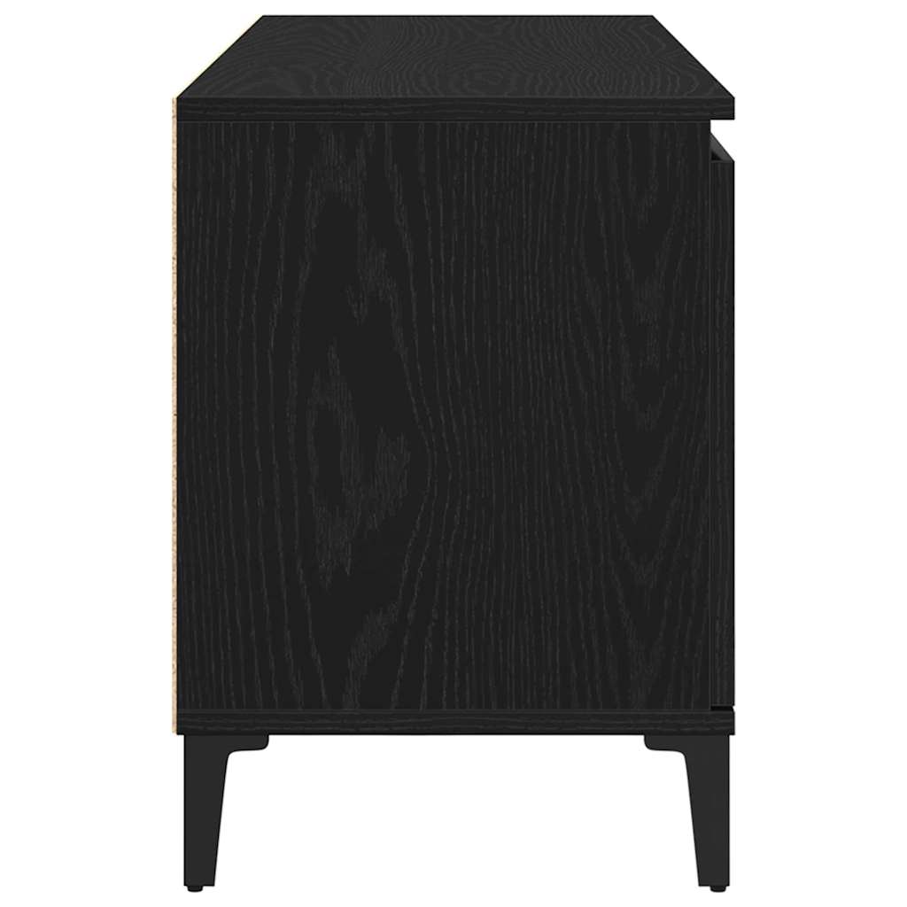 TV-skab Sort eg 102 x 35 x 50 cm Konstrueret træ