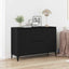 Sideboard med skuffe Sort eg 104 x 35 x 70 cm Konstrueret træ