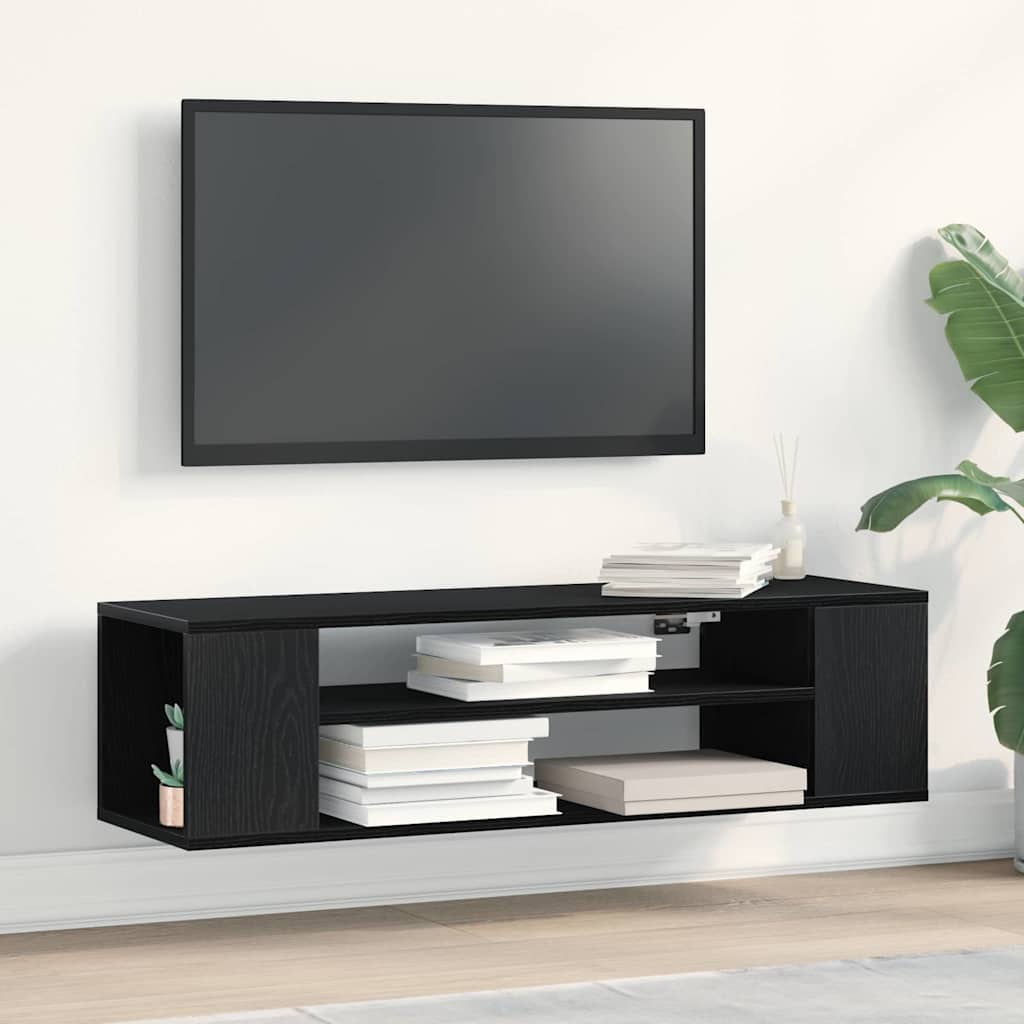 TV-skab Sort eg 100 x 30 x 26,5 cm Konstrueret træ