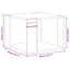 Sofabord Sort eg 40 x 40 x 30 cm Konstrueret træ