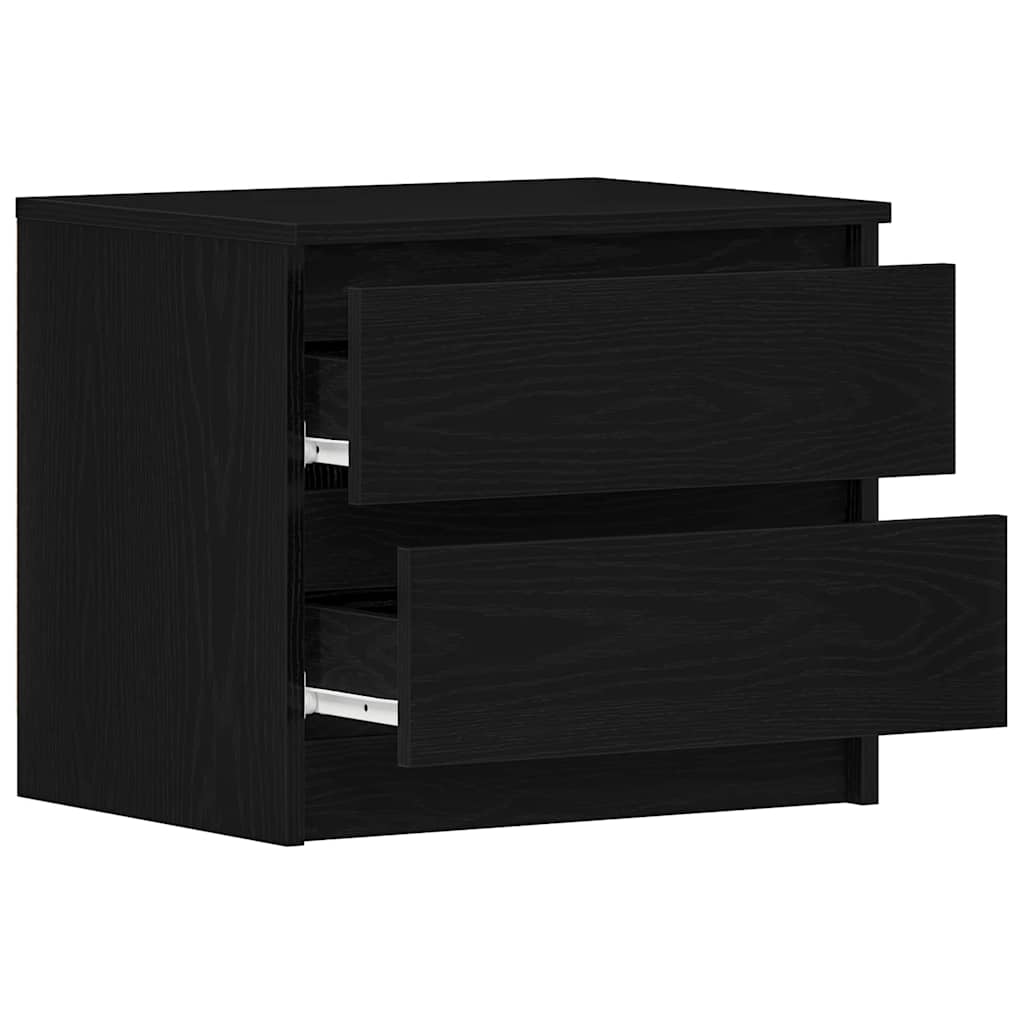 Natskab med skuffe Sort eg 50 x 40 x 43,5 cm Konstrueret træ