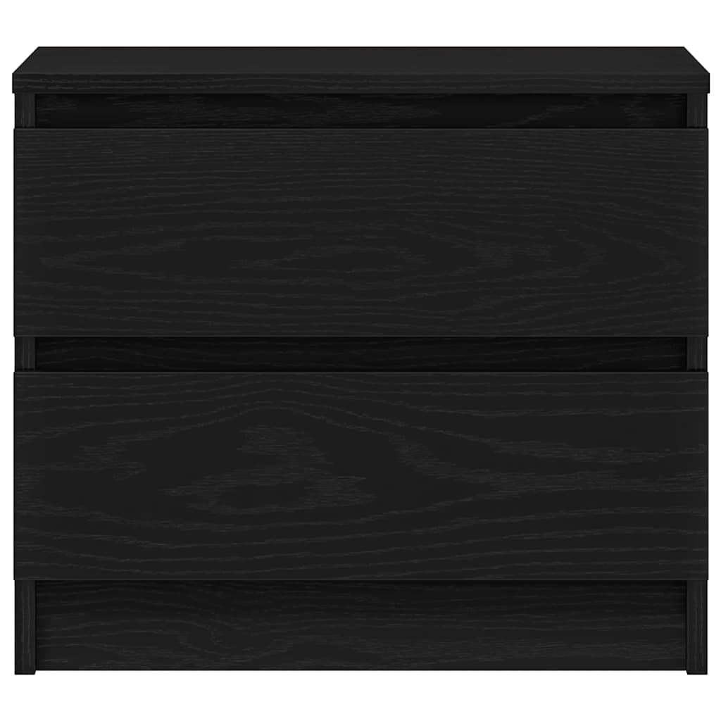 Natskab med skuffe Sort eg 50 x 40 x 43,5 cm Konstrueret træ