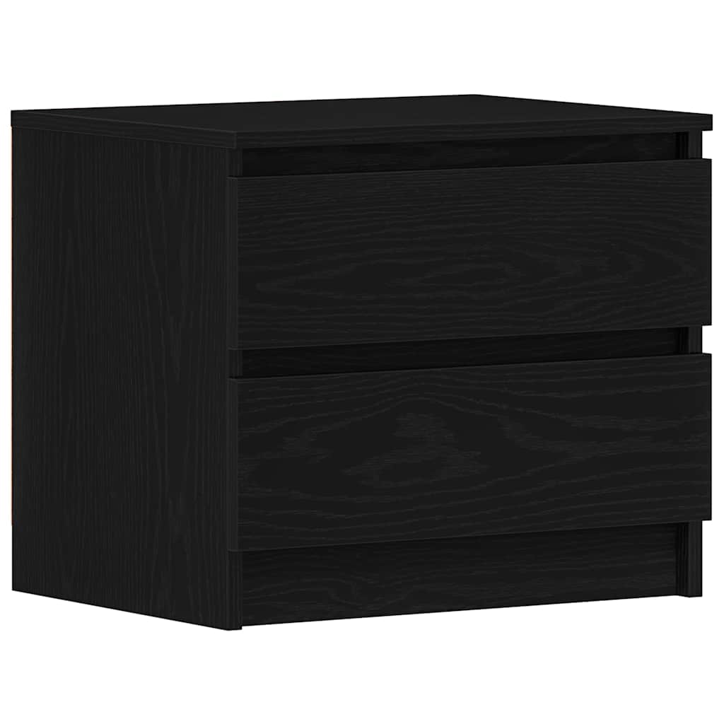 Natskab 2 pcs Sort eg 50 x 40 x 43,5 cm Konstrueret træ