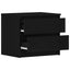 Natskab 2 pcs Sort eg 50 x 40 x 43,5 cm Konstrueret træ