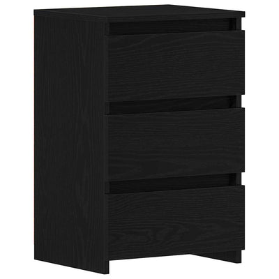 Natskab med skuffe Sort eg 40 x 35 x 62,5 cm Konstrueret træ