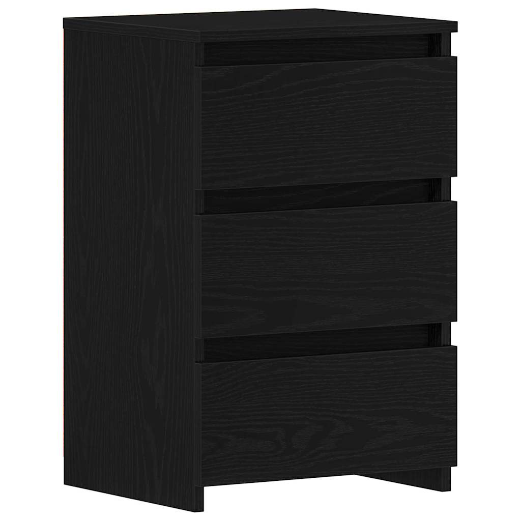 Natskab 2 pcs Sort eg 40 x 35 x 62,5 cm Konstrueret træ