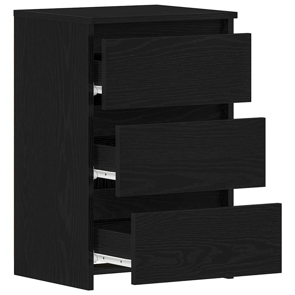 Natskab 2 pcs Sort eg 40 x 35 x 62,5 cm Konstrueret træ