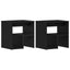 Natskab 2 pcs Sort eg 40 x 30 x 40 cm Konstrueret træ