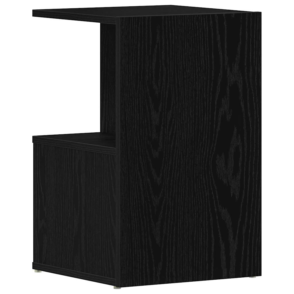 Natskab 2 pcs Sort eg 35 x 35 x 55 cm Konstrueret træ
