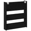 Sko skab 80 x 18 x 90 cm Konstrueret træ Sort eg