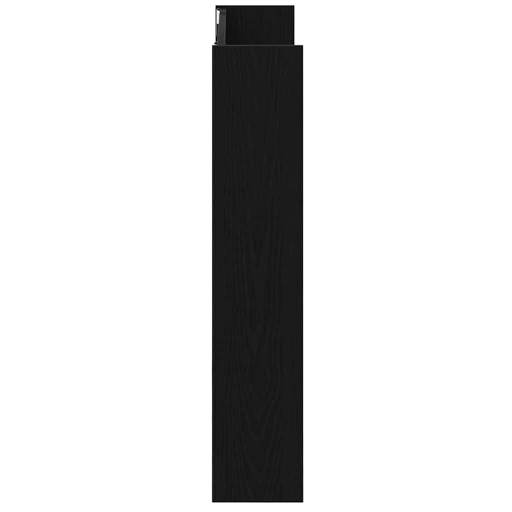Sko skab 80 x 18 x 90 cm Konstrueret træ Sort eg